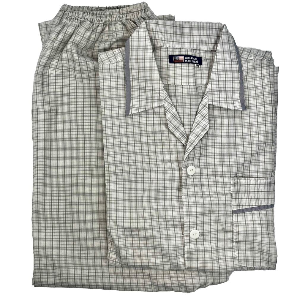 Vintage Military Original Marines USMC Pajama Top & Bottom Set Size Medium